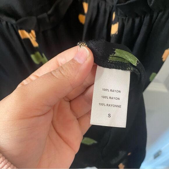 Rachel Pally Black Midi Dress with Floral Accents - Picture 12 of 13